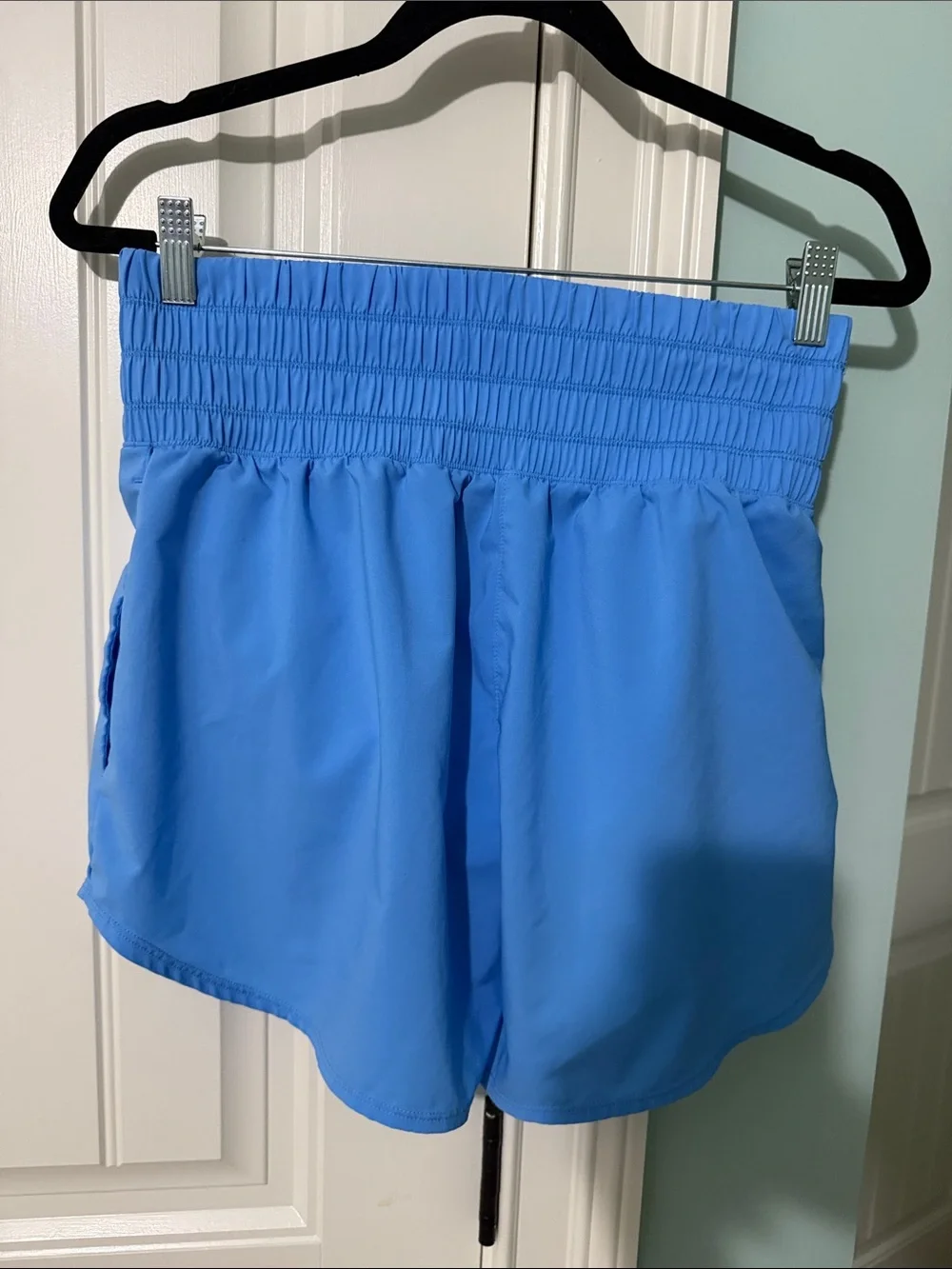 Nike Women’s Bright Blue Athletic Shorts with Smocked Waistband